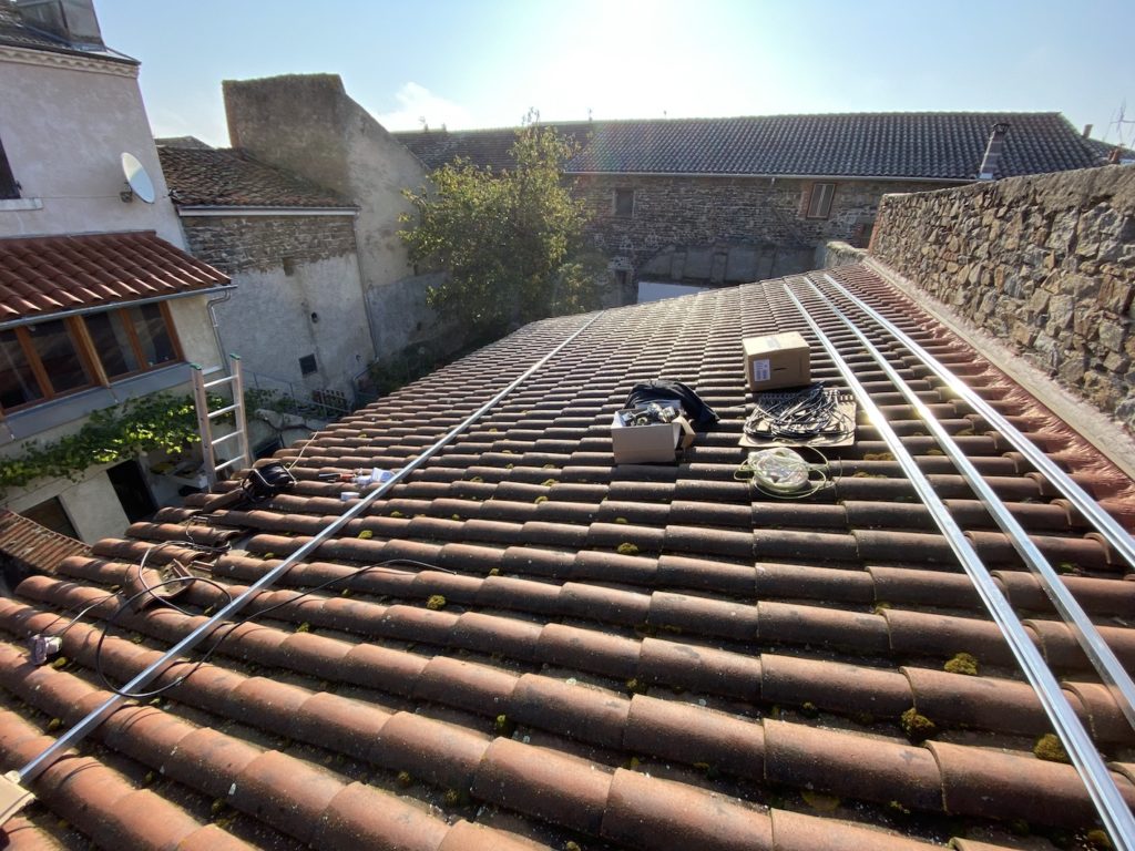 chantier panneau solaire